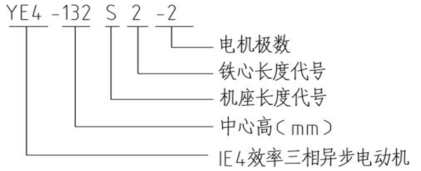 YE4系列超超高效節能三相異步電動(dòng)機型號說(shuō)明